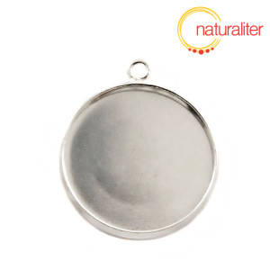 Lůžko kruh 18mm platinová barva Lůžko kruh 18mm platinová barva