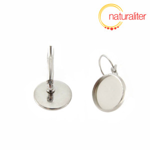 Náušnice s lůžkem 16mm nerezová ocel, 2ks Náušnice s lůžkem 16mm nerezová ocel, 2ks