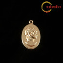 Bysta v ov&aacute;lu - př&iacute;věsek pozlacen&yacute; 22x14mm