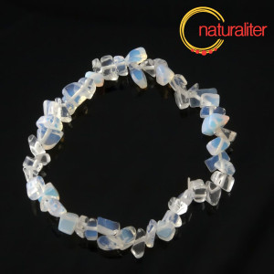 Opalit - synt. měsíční kámen zlomky, návlek 20cm / náramek Opalit - synt. měsíční kámen zlomky, návlek 20cm / náramek