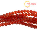 Karneol - korálky 4mm, návlek 38cm