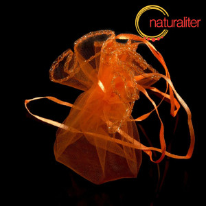 Výprodej - Organzový měšec 25cm oranžový Výprodej - Organzový měšec 25cm oranžový