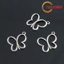 Mot&yacute;lek jednodnoduch&yacute; - př&iacute;věsek starostř&iacute;bro 18x20mm, 2ks