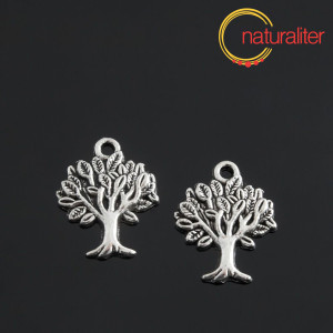 Strom - př&iacute;věsek starostř&iacute;bro 22x17mm, 2 ks