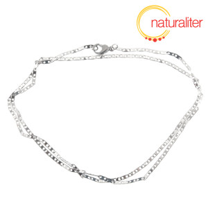 Hotov&yacute; ploch&yacute; řet&iacute;zek, nerezov&aacute; ocel, 50cm