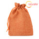 Výprodej - Plátěný dárkový sáček 9x13cm oranžový