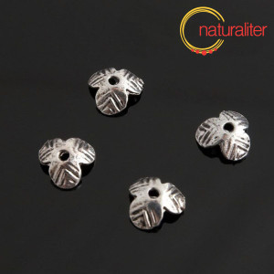 Výprodej - Kaplík trojlístek starostříbro, 11,5mm, 4ks Výprodej - Kaplík trojlístek starostříbro, 11,5mm, 4ks