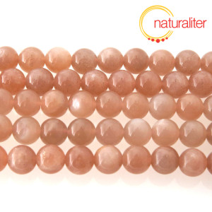 Slunečn&iacute; k&aacute;men ml&eacute;čn&yacute; - kor&aacute;lky 8mm, n&aacute;vlek 38cm