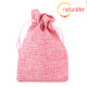 Výprodej - Plátěný dárkový sáček 9x13cm růžový