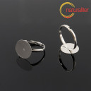 Z&aacute;klad na prsten s plo&scaron;kou 12mm platinov&aacute; barva