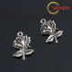 Růže - přívěsek starostříbro 27x18mm, 2ks