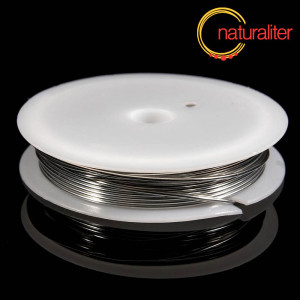 Měděný drát 1mm, stříbrná barva, 2,5m Měděný drát 1mm, stříbrná barva, 2,5m