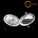 Otevírací medailon 14mm stříbrná barva, kruhový