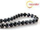 V&yacute;prodej - Vločkov&yacute; obsidi&aacute;n kor&aacute;lky, 8 mm, &scaron;ňůra 37cm