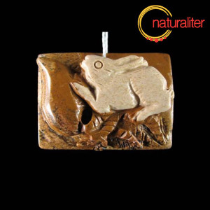 Zaj&iacute;c - Owyhee jaspis - př&iacute;věsek