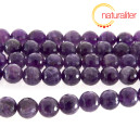 Ametyst - fasetovan&eacute; kor&aacute;lky 10mm, n&aacute;vlek 19 cm