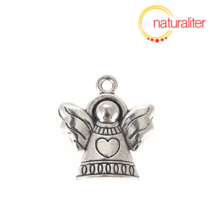 Anděl - př&iacute;věsek starostř&iacute;bro 21x19mm, 2ks
