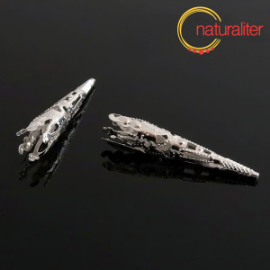 V&yacute;prodej - Ozdobn&yacute; dlouh&yacute; kapl&iacute;k stř&iacute;brn&aacute; barva, 4ks