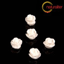 Růžička - kabo&scaron;on z pryskyřice 7mm, b&iacute;l&aacute;, 10ks