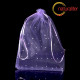 Dárkový organzový sáček fialový s flitry 25x18cm