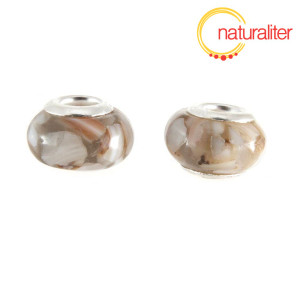 V&yacute;prodej - Kor&aacute;lek perleťov&yacute; velk&yacute; průvlek hněd&yacute; 14mm