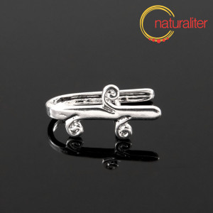 &Scaron;lupna se spir&aacute;lkami 18x9mm, stř&iacute;brn&aacute; barva