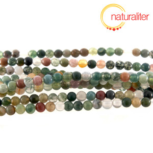 Ach&aacute;t barevn&yacute; indi&aacute;nsk&yacute; - kor&aacute;lky 4mm, n&aacute;vlek 37cm