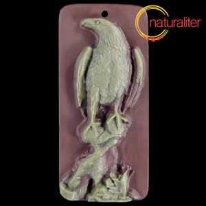 Orel - serpentinit - př&iacute;věsek 63x29mm