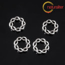 Ozdobn&eacute; spojovac&iacute; kroužky 15mm starostř&iacute;bro, 2ks