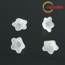 Květina akrylov&aacute; 12mm b&iacute;l&aacute;, 8ks