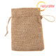 Výprodej - Plátěný dárkový sáček 9x13cm tmavě béžový