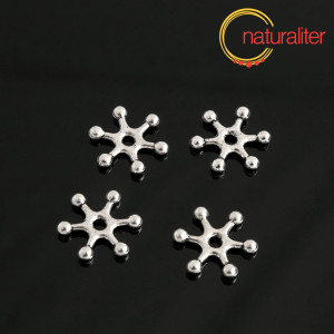 Kovový korálek - hvězda 16mm, starostříbro, 4ks Kovový korálek - hvězda 16mm, starostříbro, 4ks