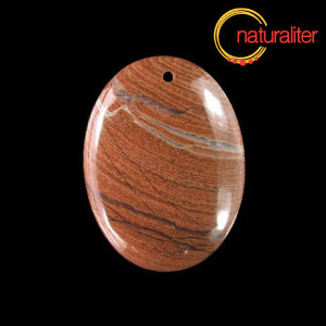 Jaspis - ov&aacute;ln&yacute; př&iacute;věsek 48x36mm