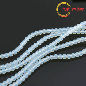 Opalit - synt. měsíční kámen, korálky 4mm, návlek 36cm Opalit - synt. měsíční kámen, korálky 4mm, návlek 36cm