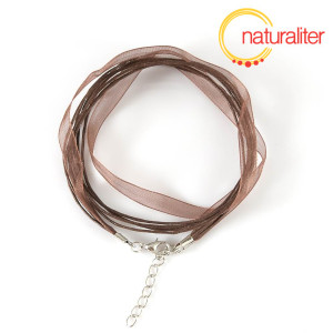 Náhrdelníková šňůrka - hnědá 48cm Náhrdelníková šňůrka - hnědá 48cm