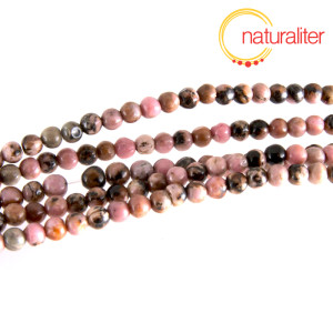 Rodonit s matečnou horninou - kor&aacute;lky 4mm, n&aacute;vlek 38cm