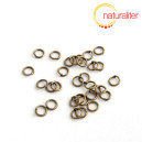 Spojovac&iacute; kroužky 6x0,7mm starobronz, 100ks