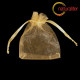 Dárkový organzový sáček zlatý 9x7cm
