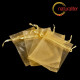 Dárkový organzový sáček zlatý 9x7cm