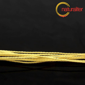 V&yacute;prodej - Voskovan&aacute; &scaron;ňůra zapleten&aacute; žlut&aacute; 1 mm, 5 m