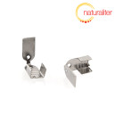 Koncovka na stuhu plochá 11x6mm platinová barva, 10ks