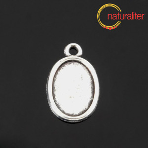 Lůžko ovál 14x10mm starostříbro, 2ks Lůžko ovál 14x10mm starostříbro, 2ks