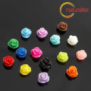 Růžička - kabošon z pryskyřice 7mm, směs, 10ks