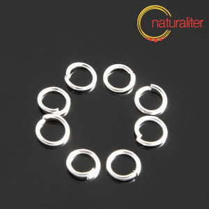 Spojovací kroužky 5x0,7mm stříbrná barva, 100ks Spojovací kroužky 5x0,7mm stříbrná barva, 100ks