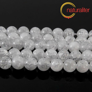 Křišťál krakelovaný - korálky 8mm, návlek 37cm Křišťál krakelovaný - korálky 8mm, návlek 37cm