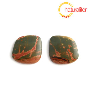 Jaspis - sada 2 kabo&scaron;onů 22x22mm