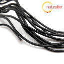 Kožená šňůrka 2,5mm kulatá černá, 1m