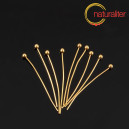 Výprodej - Ketlovací nýty s kulatou hlavou zlatá barva 25x0,5mm, 50ks