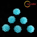 Kytička - kabošon z pryskyřice 15mm, světle modrá, 5ks