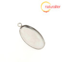 Lůžko ovál 18x10mm platinová barva